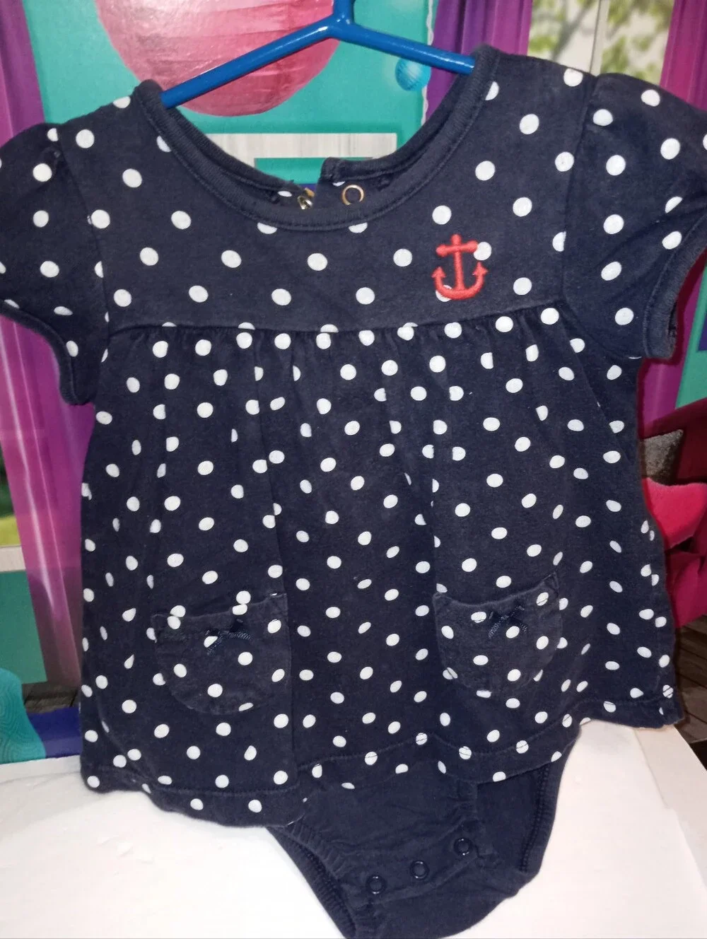 Carter's polka dot outfit & wonder nation top 12m